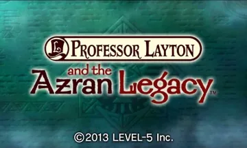 Professor Layton and the Azran Legacy(USA) screen shot title